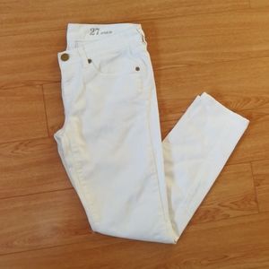 white J. Crew toothpick ankle jeans